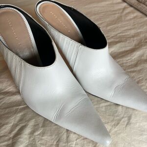 White Zara mule heel